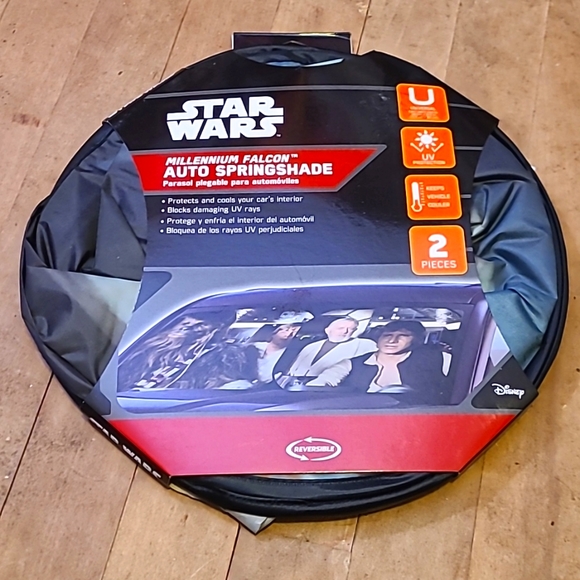 NIP Star Wars Auto Spring Shade Car Windshield Sun Shade Blocker - Picture 1 of 8